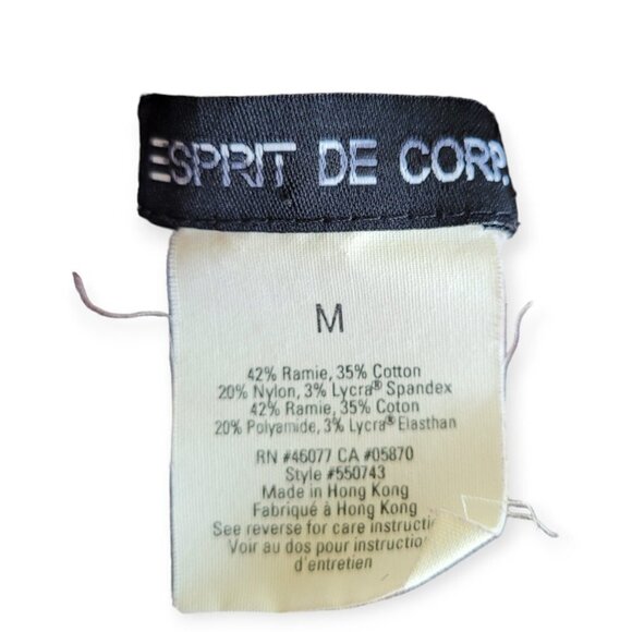 Esprit Vintage 90s Collared Dress, Brown & Cream Stripes - Picture 5 of 11